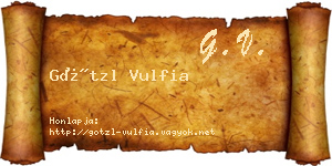 Götzl Vulfia névjegykártya